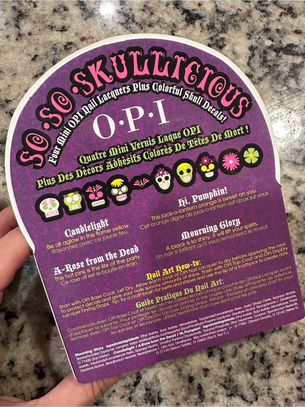 OPI So Skulllicious Kids Nail Polish Set - Pink, Orange, Black, Yellow